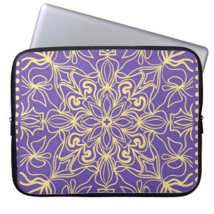 Abstract floral pattern. geometry, mandala design laptop sleeve