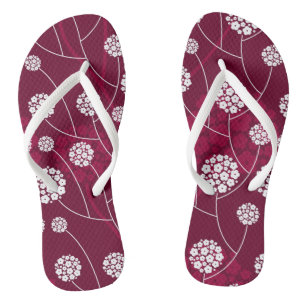 Abstract floral pattern jandals