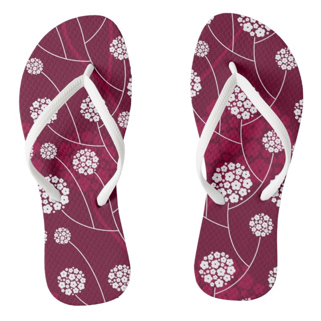 Abstract floral pattern jandals (Footbed)