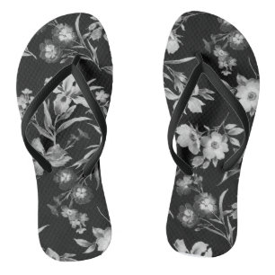 Abstract floral pattern jandals
