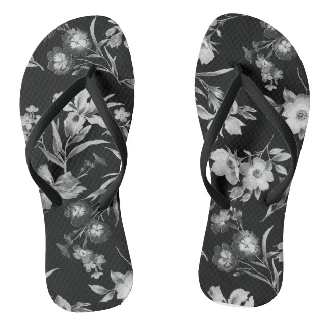 Abstract floral pattern jandals (Footbed)