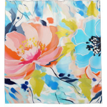 Abstract floral pattern painting