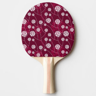 Abstract floral pattern ping pong paddle