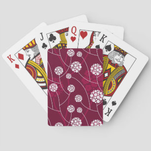 Abstract floral pattern playing cards