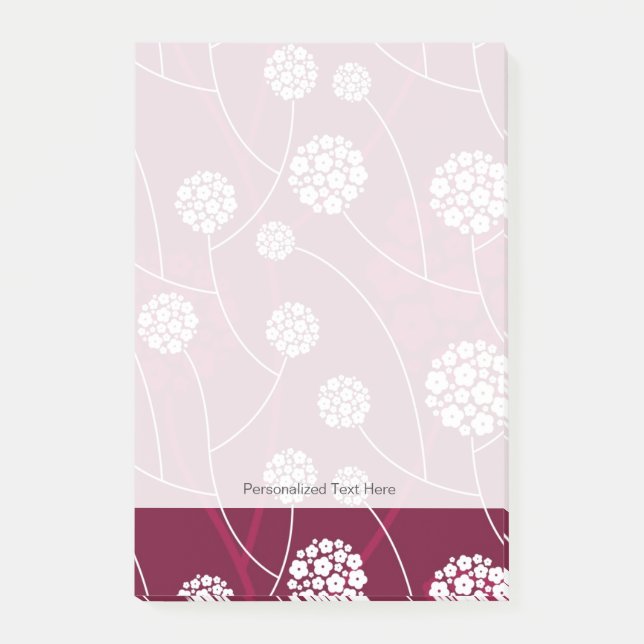 Abstract floral pattern post-it notes (Front)