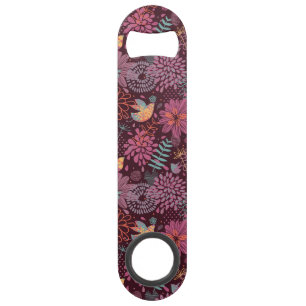 Abstract floral pattern with birds