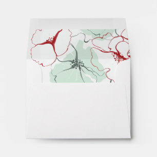 Abstract Floral Personal Stationery Envelopes