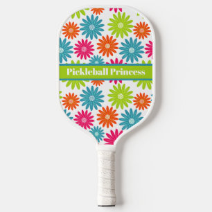 Abstract Floral Pickleball Princess Pickleball Pad Paddle