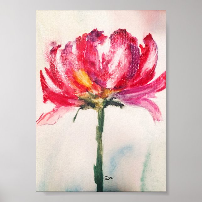 Abstract Floral Premium 5x7 Canvas Gloss Poster (Front)