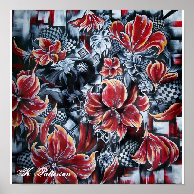 Abstract floral print (Front)