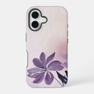 Abstract Floral Purple Creeping Phlox iPhone 16 Case