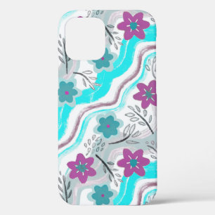 Abstract Floral Retro Swirls iPhone 12 Pro Case