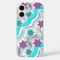 Abstract Floral Retro Swirls