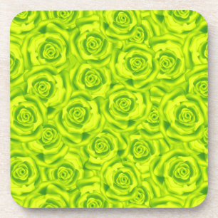 Abstract floral roses pattern beverage coaster