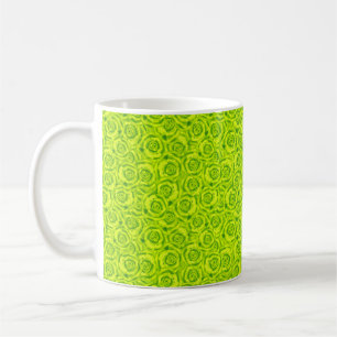 Abstract floral roses pattern coffee mug