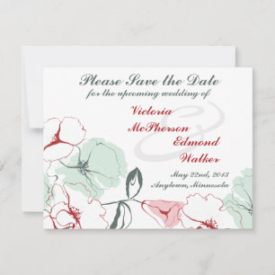 Abstract Floral Save the Date