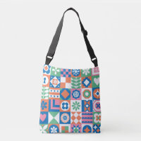Abstract Floral Scandinavian Folk Pattern
