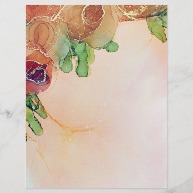 Abstract Floral Scrapbook Paper (Front)