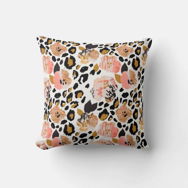 Abstract floral seamless pattern: flowers with zeb cushion (Front)