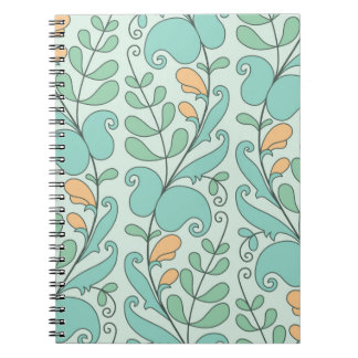 Abstract floral seamless pattern notebook