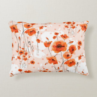 Abstract floral seamless pattern painted by brush decorative cushion