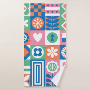 Abstract floral seamless pattern. Scandinavian and Bath Towel