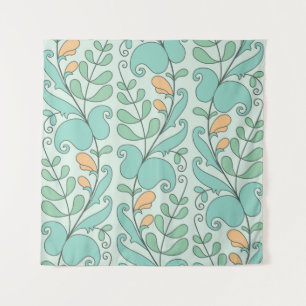Abstract floral seamless pattern tapestry