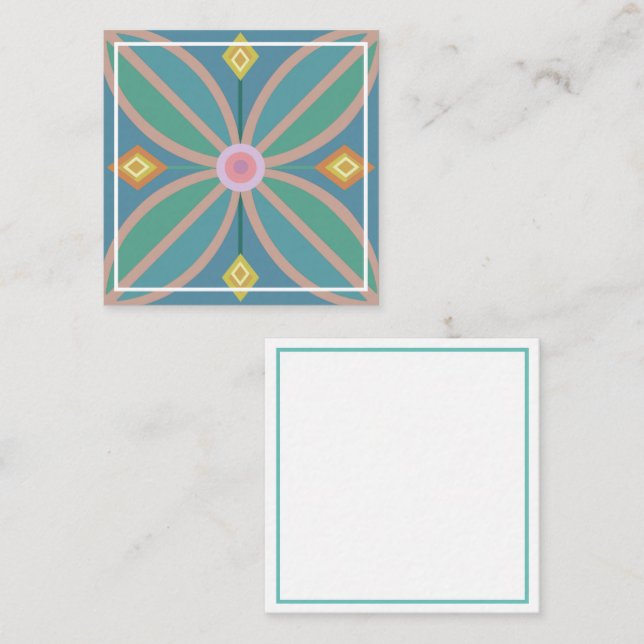 Abstract floral shape Enclosure Card (Front/Back)