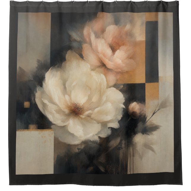 "Abstract Floral" Shower Curtain (Front)