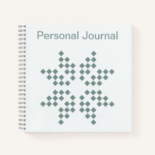 Abstract Floral Spanish Green Spiral Notebook