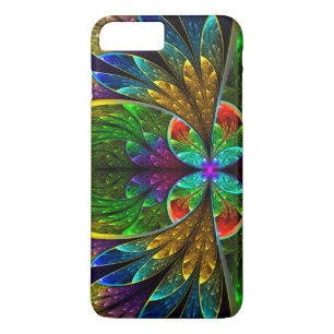 Abstract Floral Stained Glass Pattern iPhone 8 Plus/7 Plus Case
