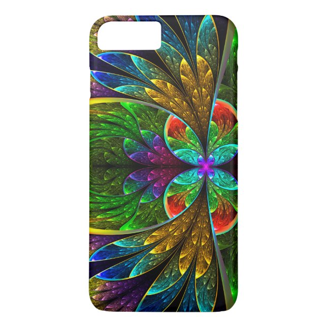 Abstract Floral Stained Glass Pattern Case-Mate iPhone Case (Back)