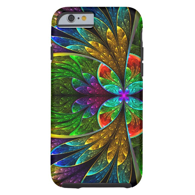 Abstract Floral Stained Glass Pattern Case-Mate iPhone Case (Back)