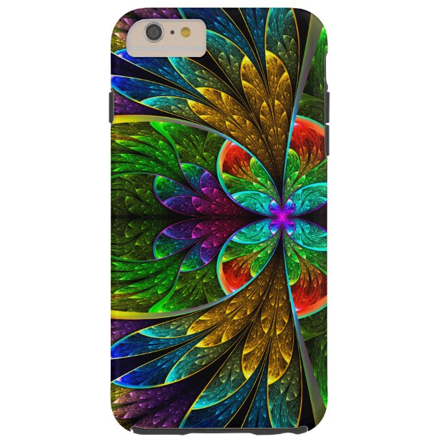 Abstract Floral Stained Glass Pattern Case-Mate iPhone Case (Back)
