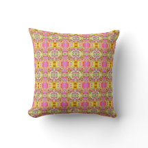 Abstract Floral Throw Pillow