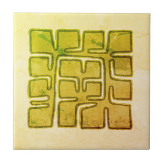 Abstract Floral Tile