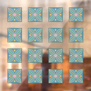 Abstract Floral tiled pattern