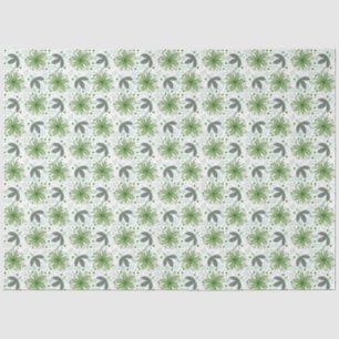 Abstract Floral Tissue Wrapping Paper