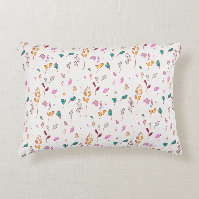 Abstract Floral traces Decorative Cushion (Front)