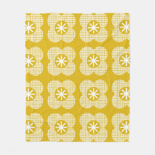 Abstract floral vintage pattern. Nordic style. Vin Fleece Blanket