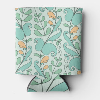 Abstract Floral: Vintage Seamless Pattern Can Cooler