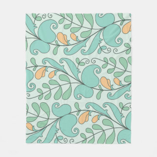 Abstract Floral: Vintage Seamless Pattern Fleece Blanket