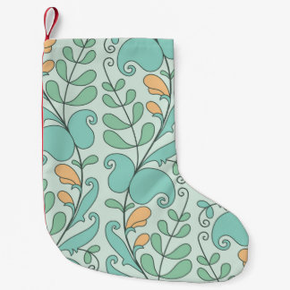 Abstract Floral: Vintage Seamless Pattern Small Christmas Stocking