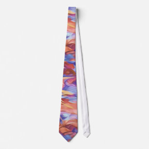 Abstract Floral Watercolor Colourful Tie