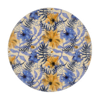 Abstract Floral: Watercolor Modern Pattern Cutting Board