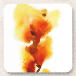 Abstract floral watercolor paintings 2 coaster