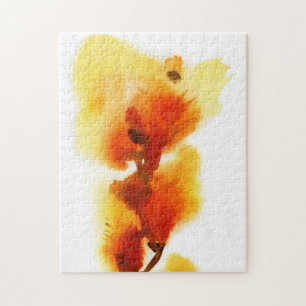 Abstract floral watercolor paintings 2 jigsaw puzzle