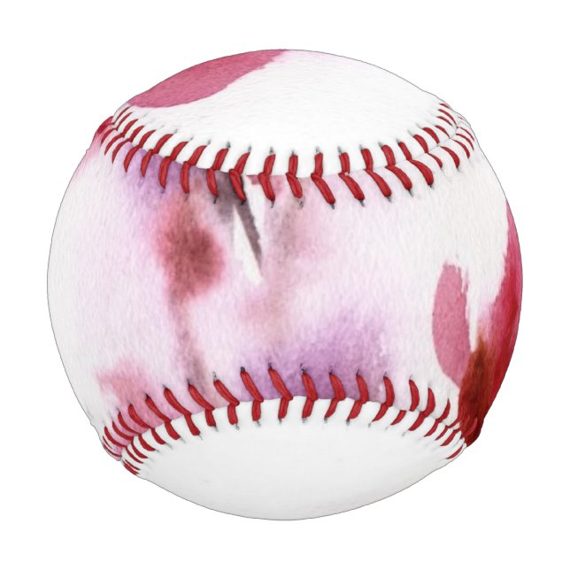 Abstract floral watercolor paintings 3 baseball (Front)