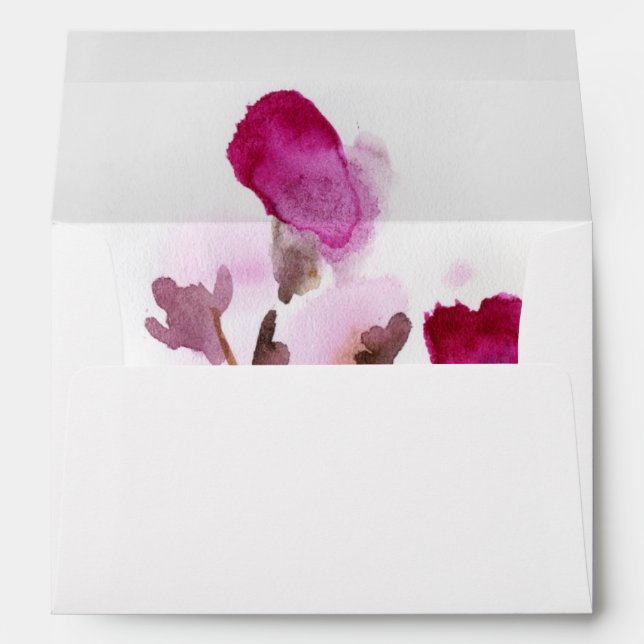 Abstract floral watercolor paintings 4 envelopes (Back (Bottom))