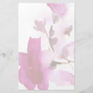 Abstract floral watercolor paintings 4 stationery